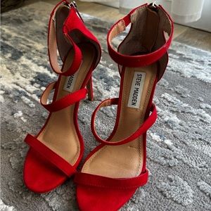 Red high-heels sandals